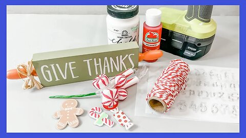 Dollar Tree Rolling Pin Makeover || Adorable Gingerbread DIY || Just 1 Easy Craft!
