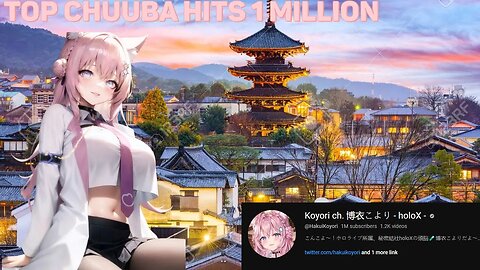 Most Prolifiic Chuuba Hakui Koyori hits 1 Million Subs on Youtube