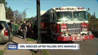 Young girl, 12, rescued after falling into sewer