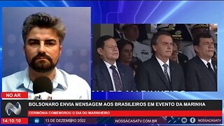 Bolsonaro envia mensagem aos brasileiros durante evento militar da Marinha