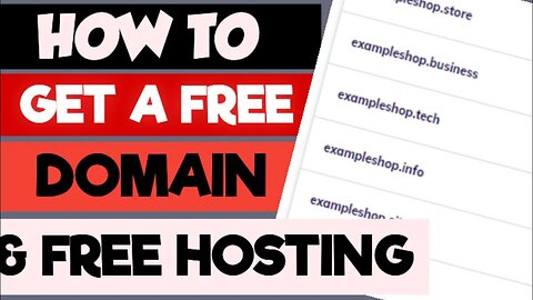 How To Get A Free Domain And Free Hosting For Your Website.