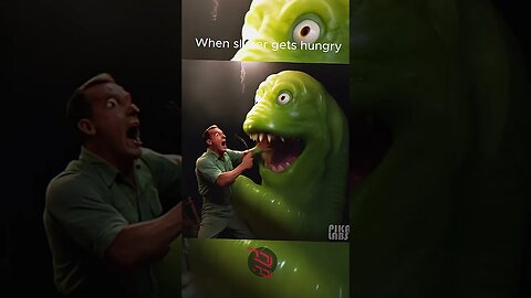 Hungry Slimer: Ghostly Glutton on the Loose! #halloween 😱🍴