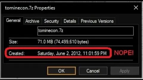 "old reddit com user tominecon" may have the original copy of tominecon.7z, but the mega date is bad
