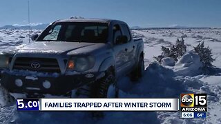 Arizona families trapped after winter storm