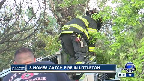 Littleton house fire spreads to nearby homes