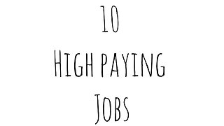 10 high paying jobs