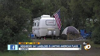Neighbors claim landlord restricting American flags