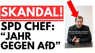 💥SKANDAL! SPD Chef ruft ZUM JAHR GEGEN DIE AfD auf💥@Politik Perspektiven🙈