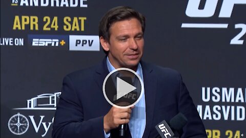 Governor DeSantis Joins Dana White Ahead of Full Capacity, Sold Out Fight in Jacksonville 4/22/21