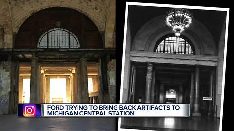 Ford has a 'wish list' of stolen Detroit train station items it wants back