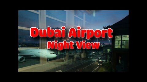 Dubai Airport Night View.