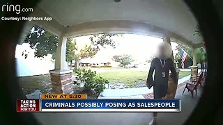 Tampa Police warning neighbors about criminals who pose as sales people