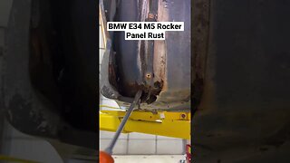 BMW E34 M5 Rocker Panel Rust #bmw #cars #bmwm5 #diy #bmwe34 #restoration #automotive #mechanic