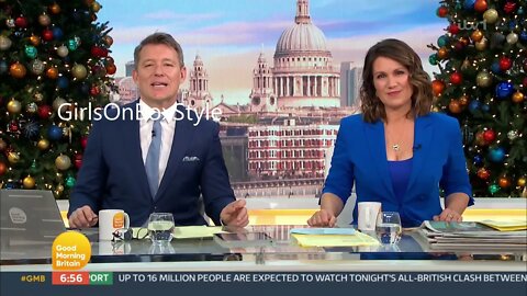 Susanna Reid - Low Cut Blue Outfit - 29th November