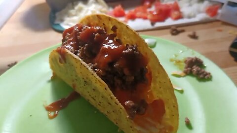 Cooking Tacos Dinner w/ Ground Beef