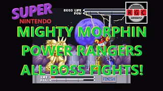 Mighty Morphin Power Rangers - All BOSS Fights! - Retro Game Clipping