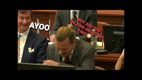 Johnny Depp Reaction to Bizzare Penis Question in Court and got Embarrassed