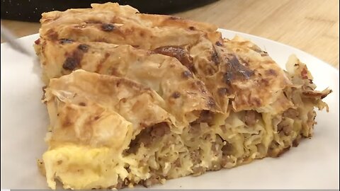 The most delicious meat pie in phyllo pastry