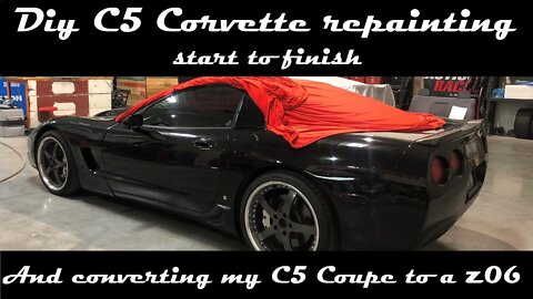 C5 Corvette DIY complete refinish & Coupe to Z06 conversion Part 1