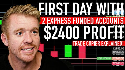 Day Trading Multiple Funded Accounts $2400 PROFIT! Trade Copier!