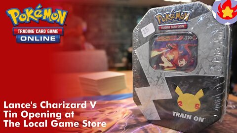 Lance’s Charizard V Celebrations Tin Opening at @The Local Game Store | Pokemon TCG
