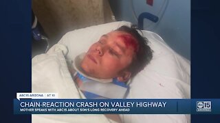 Teen badly injured in crash on Valley highway