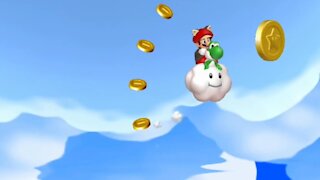 Meringue Clouds-2 Seesaw Shrooms (All Star Coins) Nintendo Switch New Super Mario Bros U Deluxe