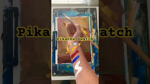Pikachu Swatch ⚡️🐭⚡️ #swatches #oilpainting #artwork #painting #pokemon #pikachu
