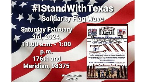 Take Our Border Back Convoy #IStandwithTexas Solidarity Flag Wave in WA State