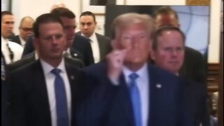 Trump zips his lip walking out of courtroom