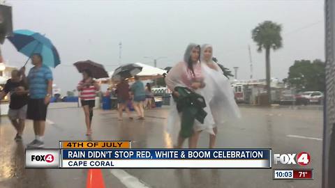 Rain didn't stop red white and boom celebration