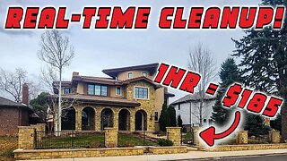 REAL-TIME 🍂LEAF🍂 CLEAN UP | MAKE $185 IN 1 HOUR!