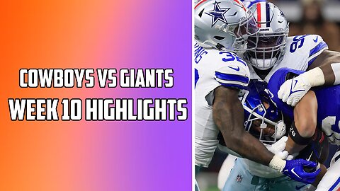 Dallas Cowboys VS New York Giants Week 10 NFL Highlights | 2023 Season