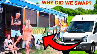 We swapped OUR CAMPERVAN for a BUS! 🚌 Van life UK HOUSE SWAP