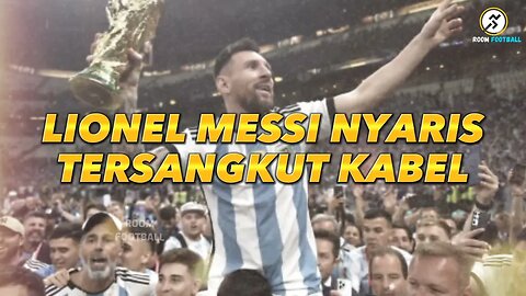 Kacau! Lionel Messi Hampir Tersangkut Kabel Listrik Saat Selebrasi Juara Pildun 2022