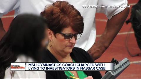 Former MSU Gymnastics coach charged with lying to investigators about Nassar