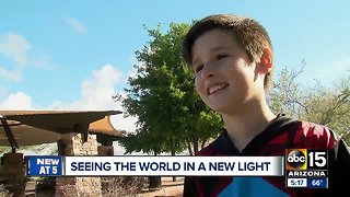 Colorblind Valley boy sees color for the first time with special glasses