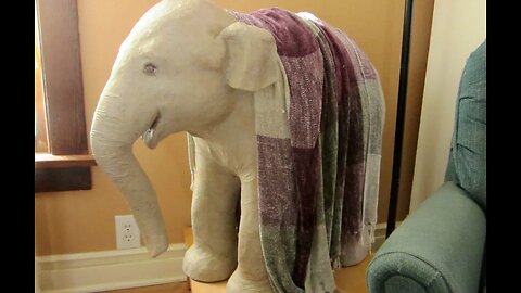 Paper Mache Baby Elephant Sculpture - How to Make It