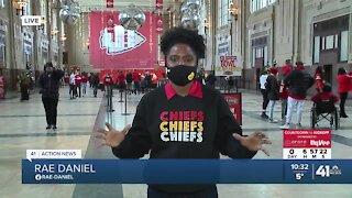 Chiefs fans across the country in the Super Bowl spirit