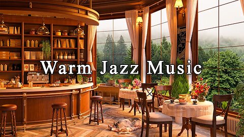 Cozy Coffee Shop Ambience & Calm Jazz Music ☕ Relaxing Jazz Instrumental Music to Relax, Study, Work