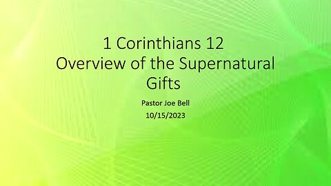 Overview of Supernatural Gifts