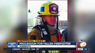 Procession for fallen firefighter to take place Sunday