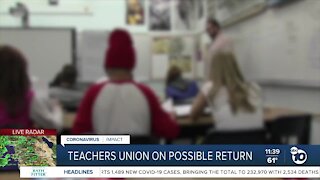 Teachers union speaks on possible return