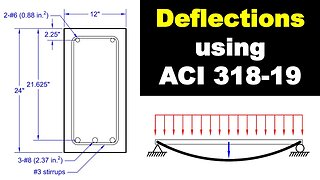 Deflection of Reinforced Concrete Beams - Example using ACI 318-19