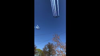 Blue Angels & Thunderbirds fly over Long Island for frontline workers