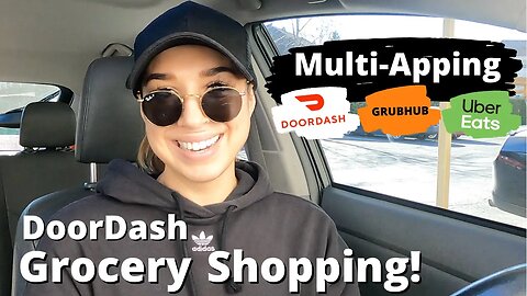 DoorDash, Uber Eats, And GrubHub Driver Ride Along | Accepted A Grocery Shopping Order