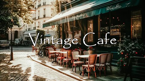 Vintage Outdoor Coffee Shop Ambience - Positive Bossa Nova Jazz Music for Good Mood