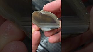 Pretty Water level agate cut open!