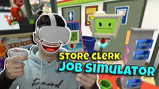 MY FIRST JOB!! - JOB SIMULATOR! - STORE CLERK!