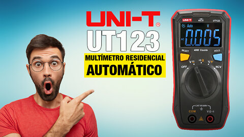 UNI-T UT123 | MULTÍMETRO RESIDENCIAL AUTOMÁTICO BOM E BARATO UNBOXING | REVIEW COMPLETO